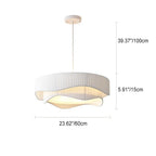 Contemporary Scandinavian Round Iron Acrylic Fabric 4/5 Light Pendant Light for Living Room BulbSquare