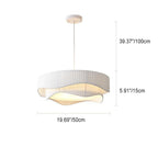 Contemporary Scandinavian Round Iron Acrylic Fabric 4/5 Light Pendant Light for Living Room BulbSquare
