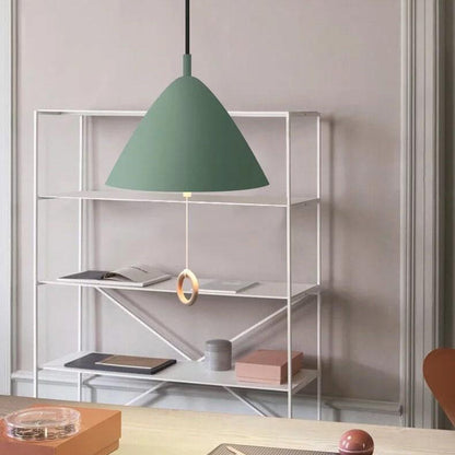 Modern Macarons Tapered Metal 1-light Pendant Lighting with Pull Ring