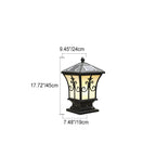 Modern Vintage Waterproof Patio Solar Outdoor Column Head Light Lumendat