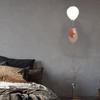 Contemporary Creative Cartoon Bear Balloon Iron Resin Glass 1-Light Wall Sconce Lamp For Bedroom Lumendat