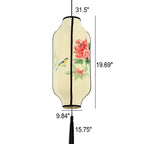 Oriental Antique Handmade Oval Lantern Fabric 1-light Pendant Light Lumendat