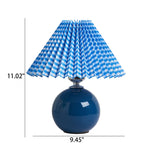Nordic Minimalist Ceramic Pleated 1-Light Table Lamp Lumendat