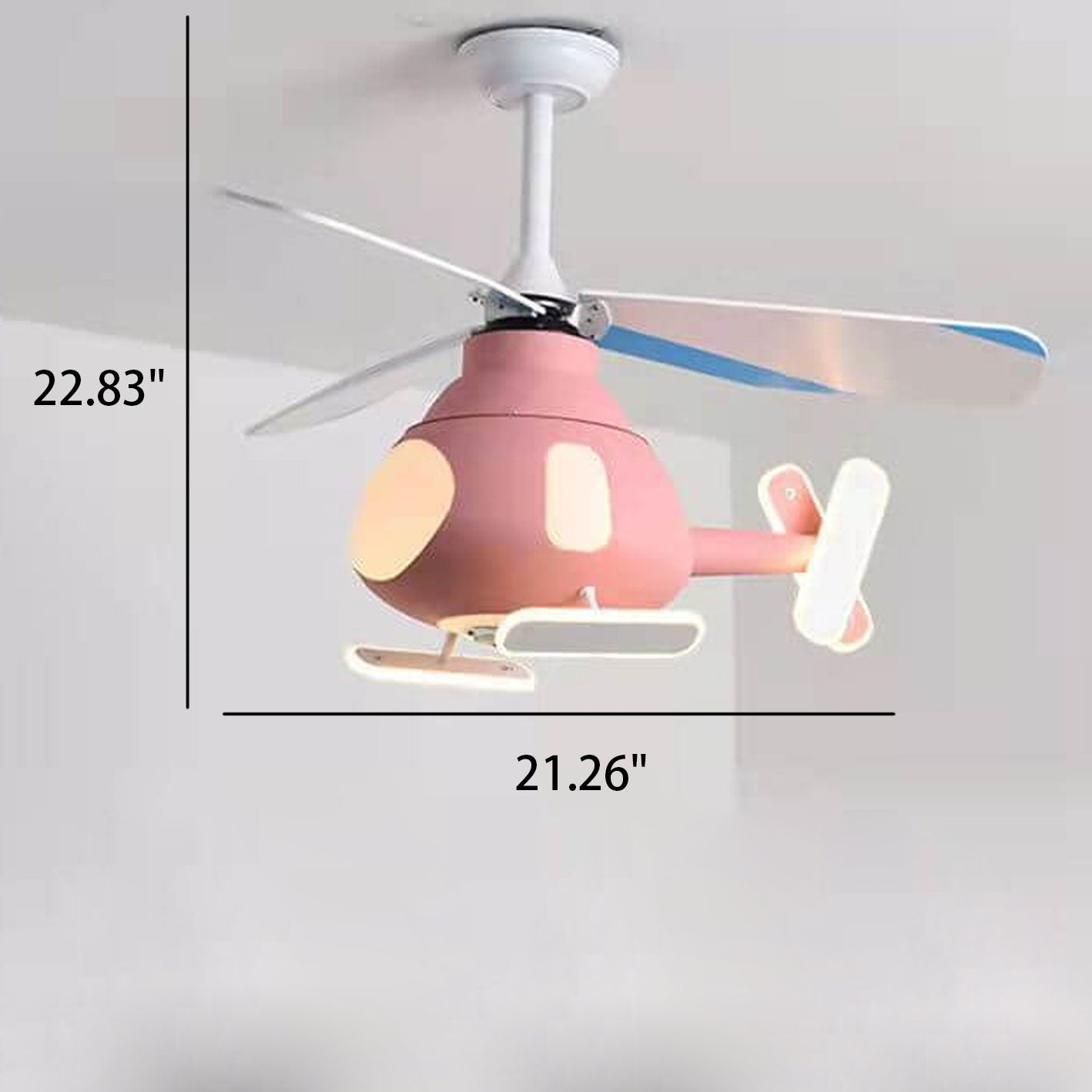 Lumendat Cartoon Creative Aircraft Design LED Downrods Ceiling Fan Light Lumendat