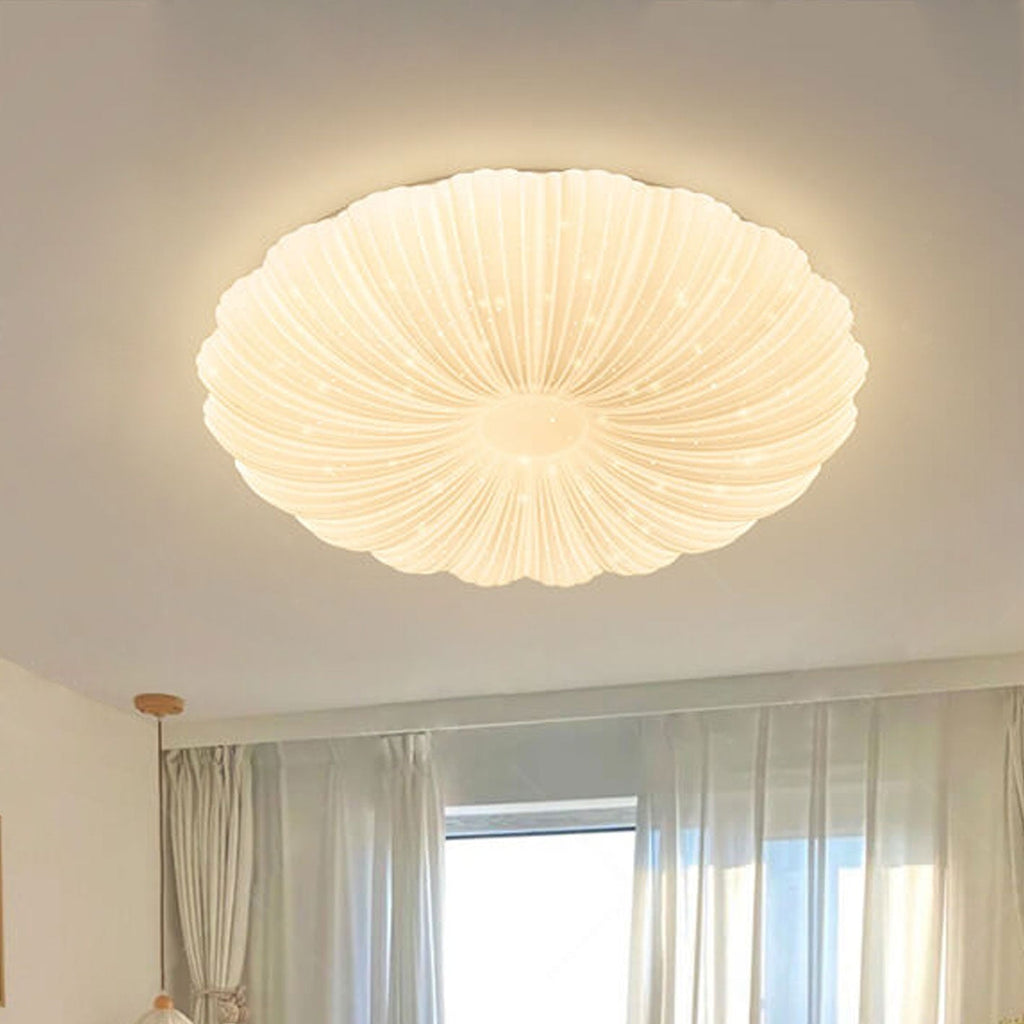 Modern Minimalist Shell Acrylic Round LED Flush Mount Ceiling Light Lumendat