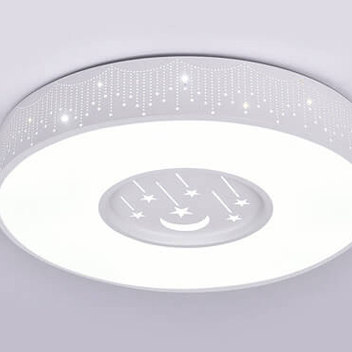 Lumendat Modern Minimalist Starry Sky Round Children's LED Flush Mount Ceiling Light Lumendat