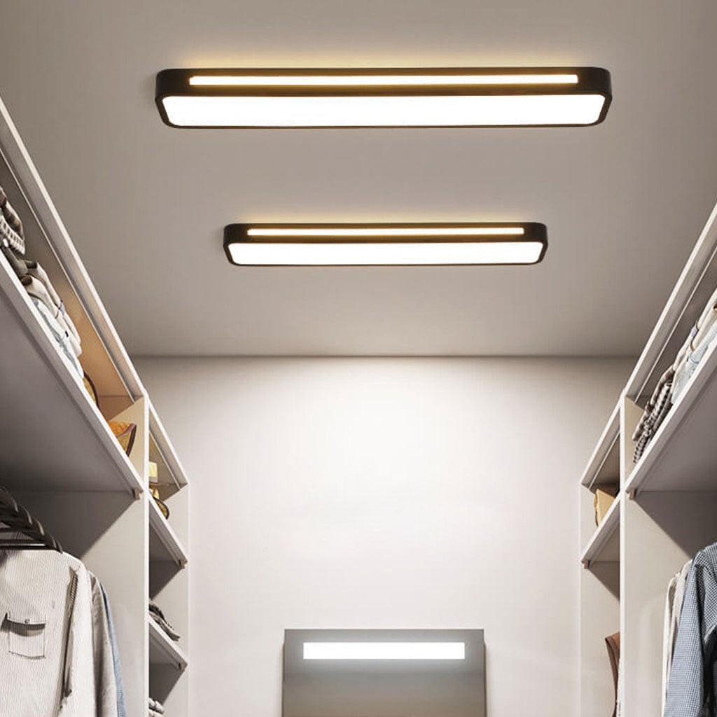 Nordic Minimalist Long LED Flush Mount Ceiling Light BulbSquare