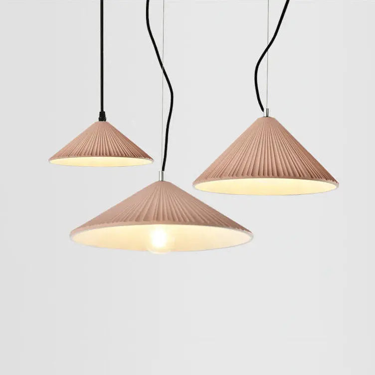 Nordic Resin 1-light Textured Umbrella Pendant Light BulbSquare