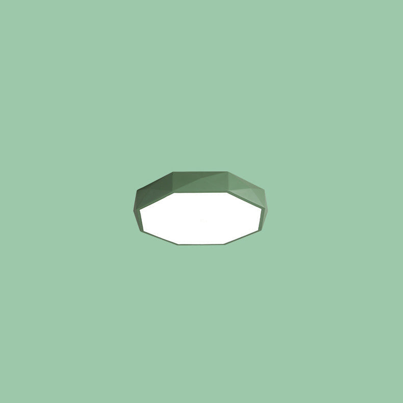 Nordic Macaron Diamond Geometry Iron Acrylic LED Flush Mount Ceiling Light BulbSquare