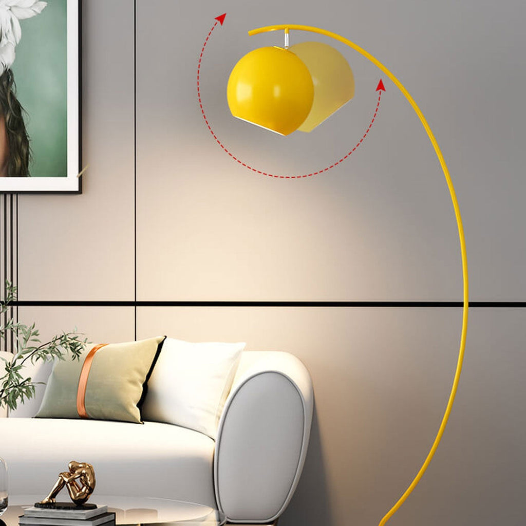 Nordic Minimalist Curved Line Dome 1-Light Standing Floor Lamp Lumendat