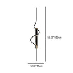 Modern Minimalist Long Wave Design Aluminum Iron LED Wall Sconce Lamp For Living Room