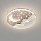 Nordic Creative Star Moon Round Aluminum LED Flush Mount Ceiling Light BulbSquare