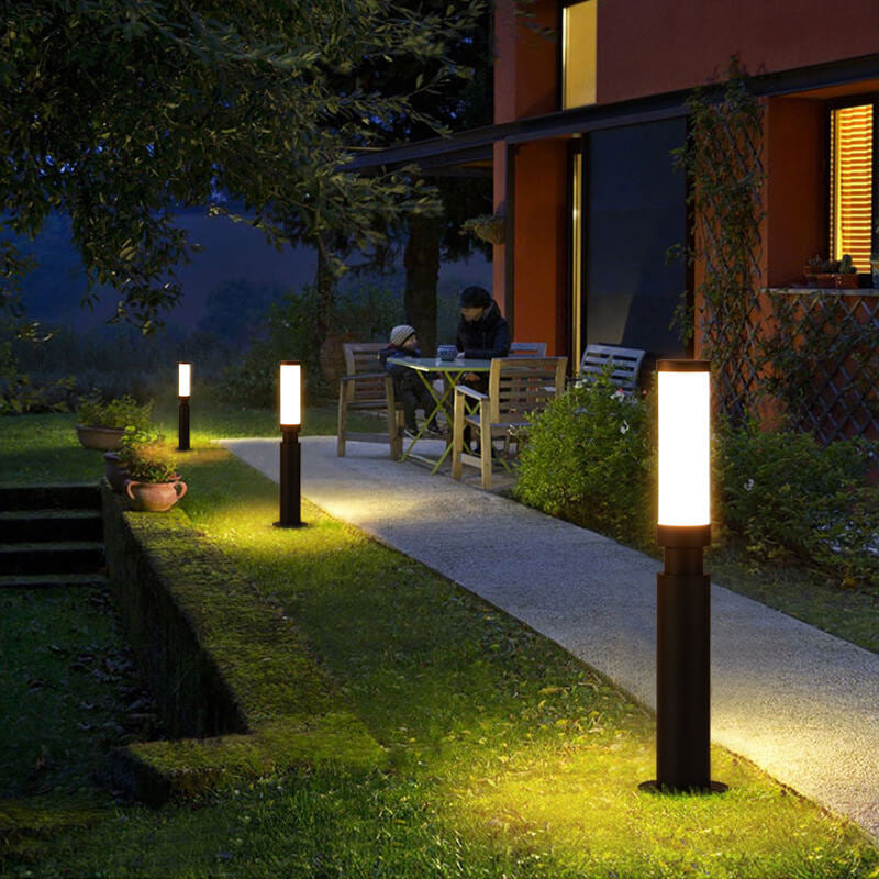 Modern Acrylic Waterproof Creative Lipstick Design LED Outdoor Lawn Floor Lamp Lumendat