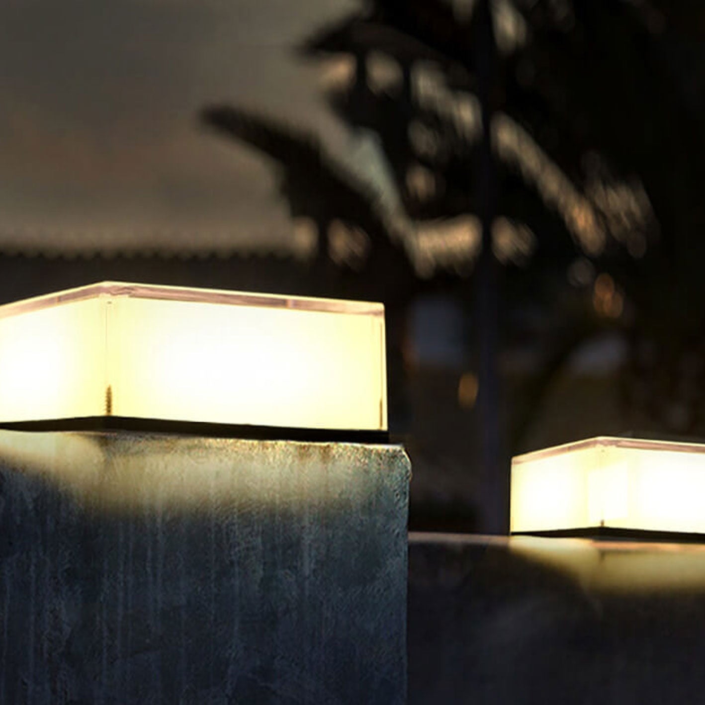 Modern Solar RGB Square Post Head Light Outdoor Garden Landscape Light Lumendat