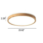 Japanese Minimalist Solid Wood LED Flush Mount Lighting Lumendat