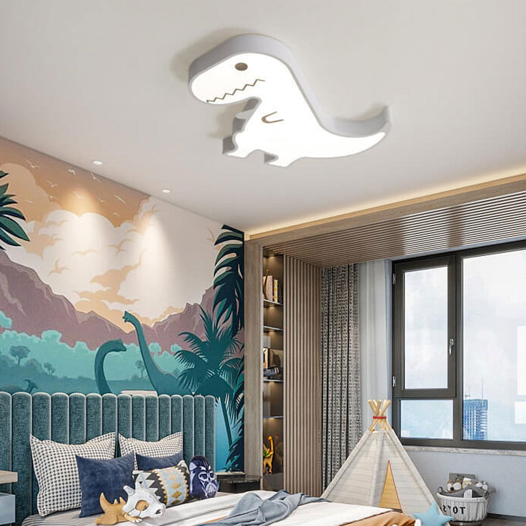 Lumendat Cartoon Creative Metal Dinosaur LED Flush Mount Ceiling Light Lumendat