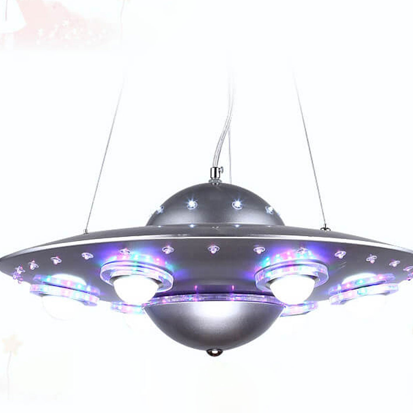 Creative Cartoon Ufo Flying Saucer LED Kids Chandelier