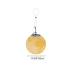 Contemporary Nordic Solar Waterproof Pe Resin Round Moon LED Pendant Light for Outdoor Patio Lumendat