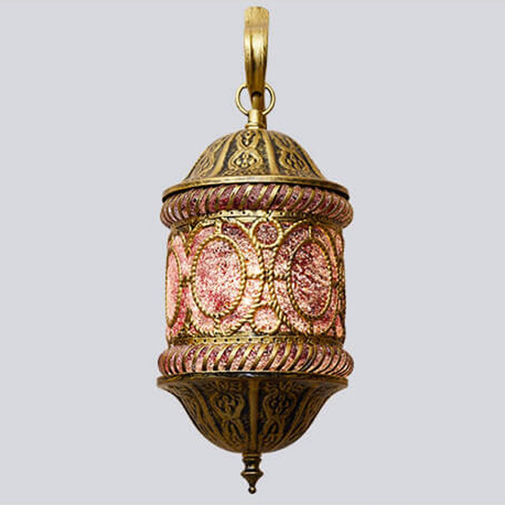Southeast Asian Style Hollow Iron Pink 1-Light Wall Sconce Lamp Lumendat