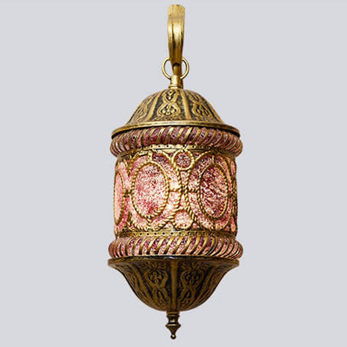 Southeast Asian Style Hollow Iron Pink 1-Light Wall Sconce Lamp Lumendat