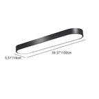 Modern Minimalist Elliptical Strip Iron Acrylic LED Flush Mount Ceiling Light For Hallway Lumendat