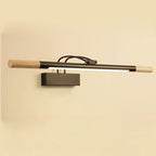 Nordic Solid Wood Curved Arm Long Vanity Light LED Wall Sconce Lamp