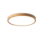 Japanese Minimalist Solid Wood LED Flush Mount Lighting Lumendat