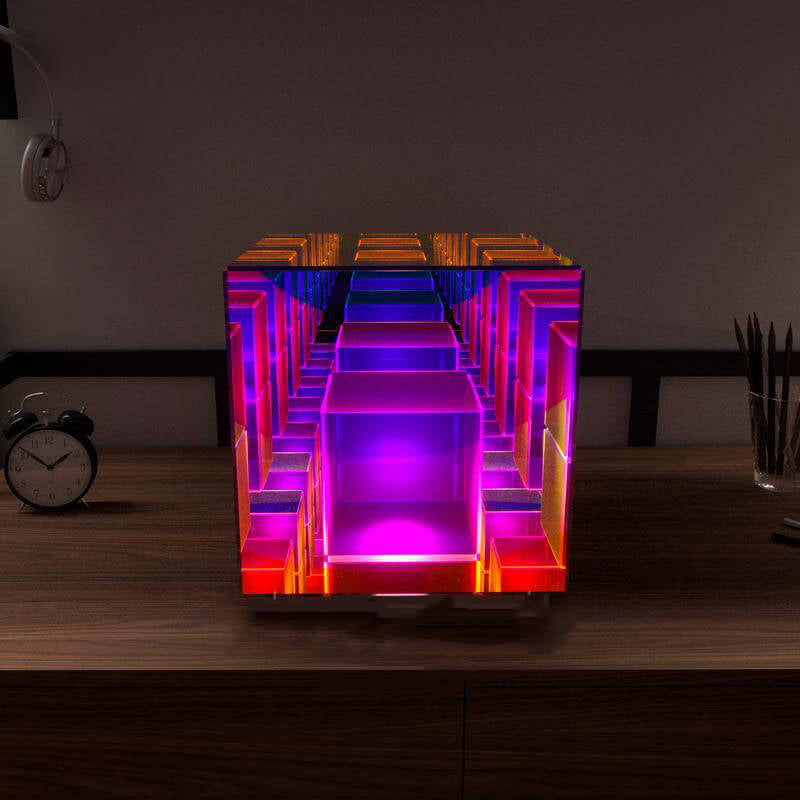 Nordic Creative Stereo Rubik's Cube LED Night Light Touch Switch Table Lamp Lumendat