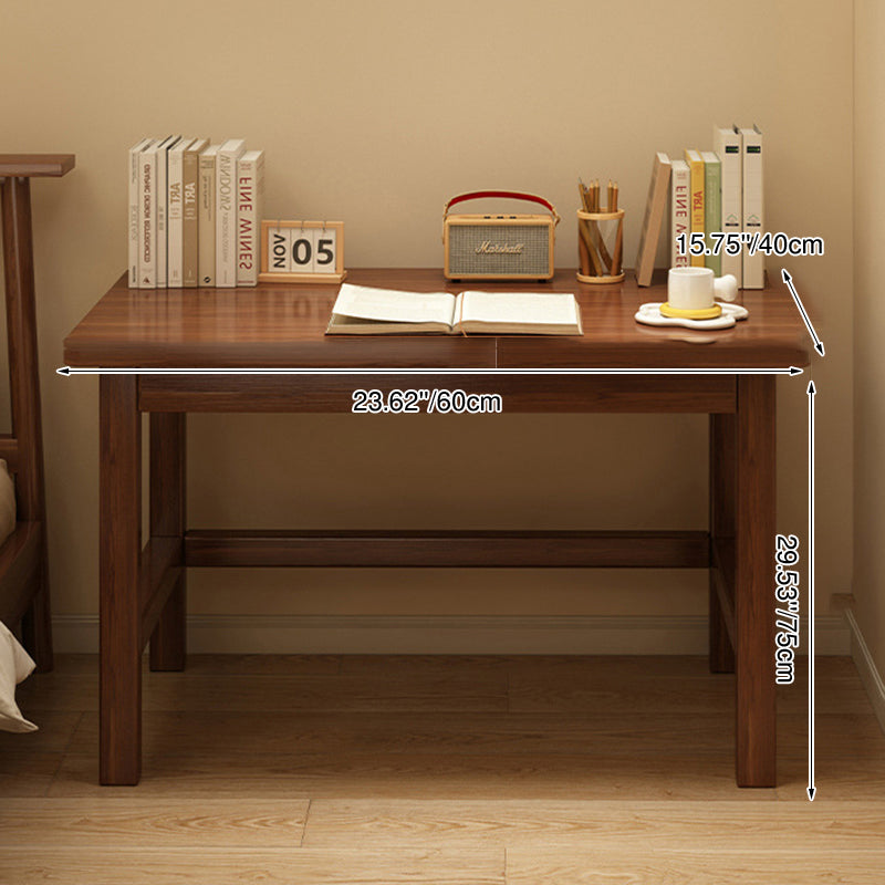 Modern Minimalist Rectangular Pine Wood Desk 1-Tier For Home Office