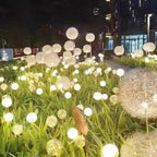 Solar Dandelion Aluminum Wire Globe Light LED Outdoor Waterproof Luminous Garden Insert Ground Landscape Light Lumendat