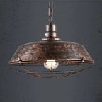 Industrial Wide Cage 1-light Pendant Light BulbSquare