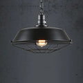 Industrial Wide Cage 1-light Pendant Light BulbSquare
