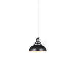 Industrial Simple Dome Round Pot Lid Iron 1-light Pendant Light BulbSquare