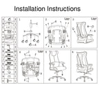 Modern Ergonomic High Back Leather Plywood & Metal Office Chair Executive Swivel Desk Chair With Headrest Lumbar Support Adjustable Rolling Computer Chair Lumendat