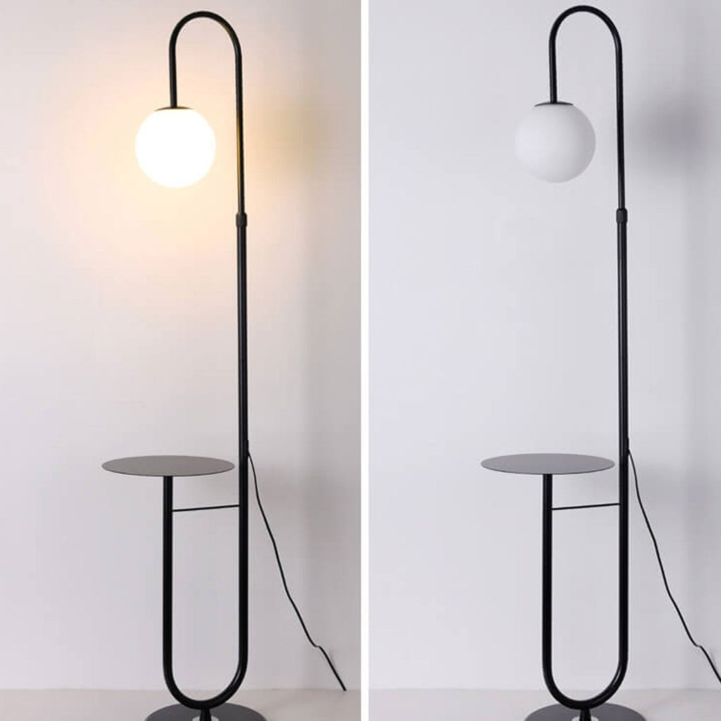 Nordic Minimalist Iron Marble Table LED Standing Floor Lamp Lumendat