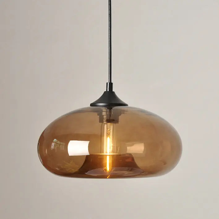 Creative Colored Glass Oval 1-light Pendant Light Lumendat