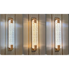 European Light Luxury Rectangular Bubble Crystal LED Wall Sconce Lamp