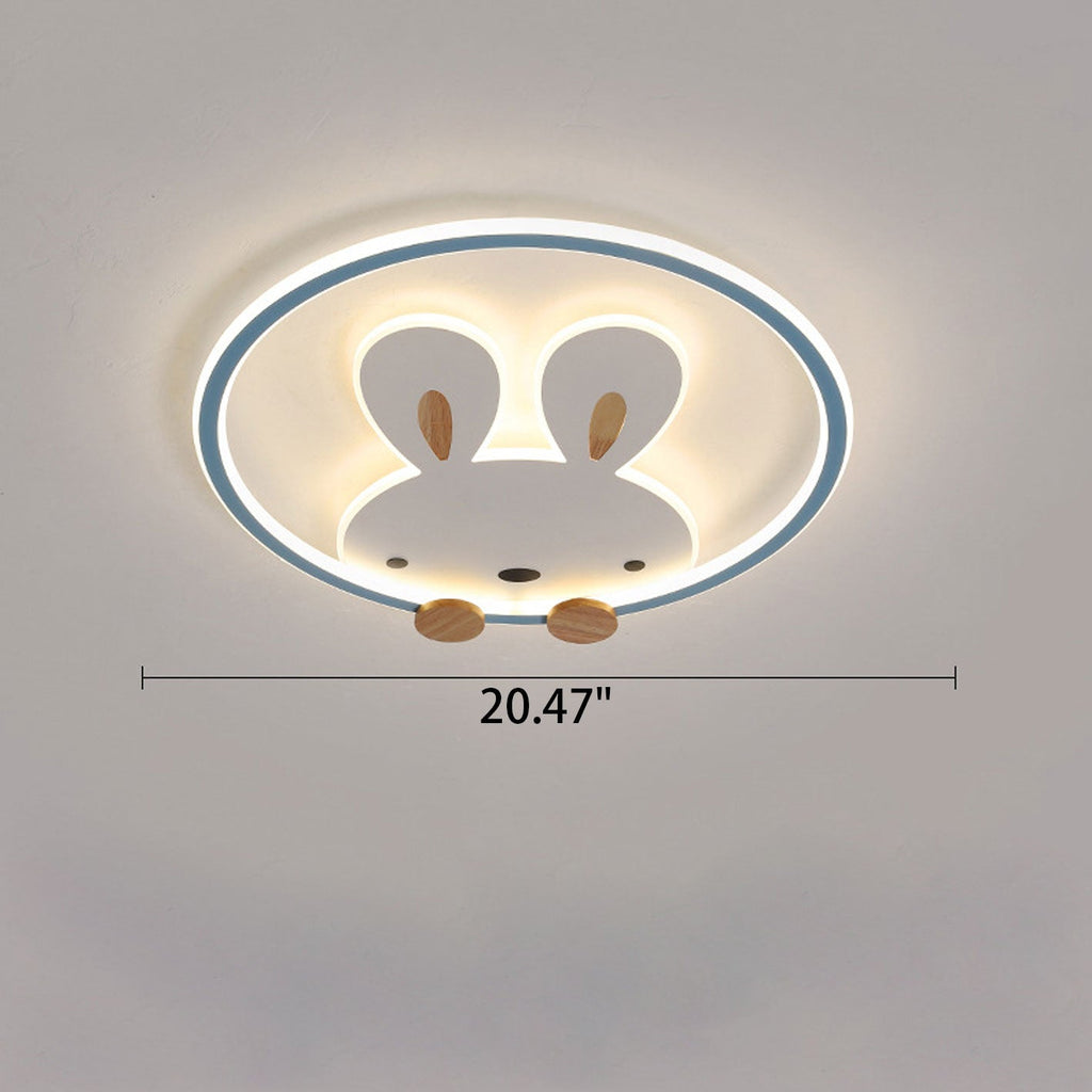 Lumendat Childlike Creative Cartoon Rabbit Design LED Flush Mount Light Lumendat