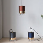 Nordic Light Luxury Cylindrical Aluminum Acrylic LED Pendant Light BulbSquare