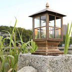 European Outdoor Column Lantern Waterproof Rustproof 1-Light Patio Light Lumendat