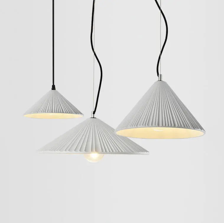 Nordic Resin 1-light Textured Umbrella Pendant Light BulbSquare