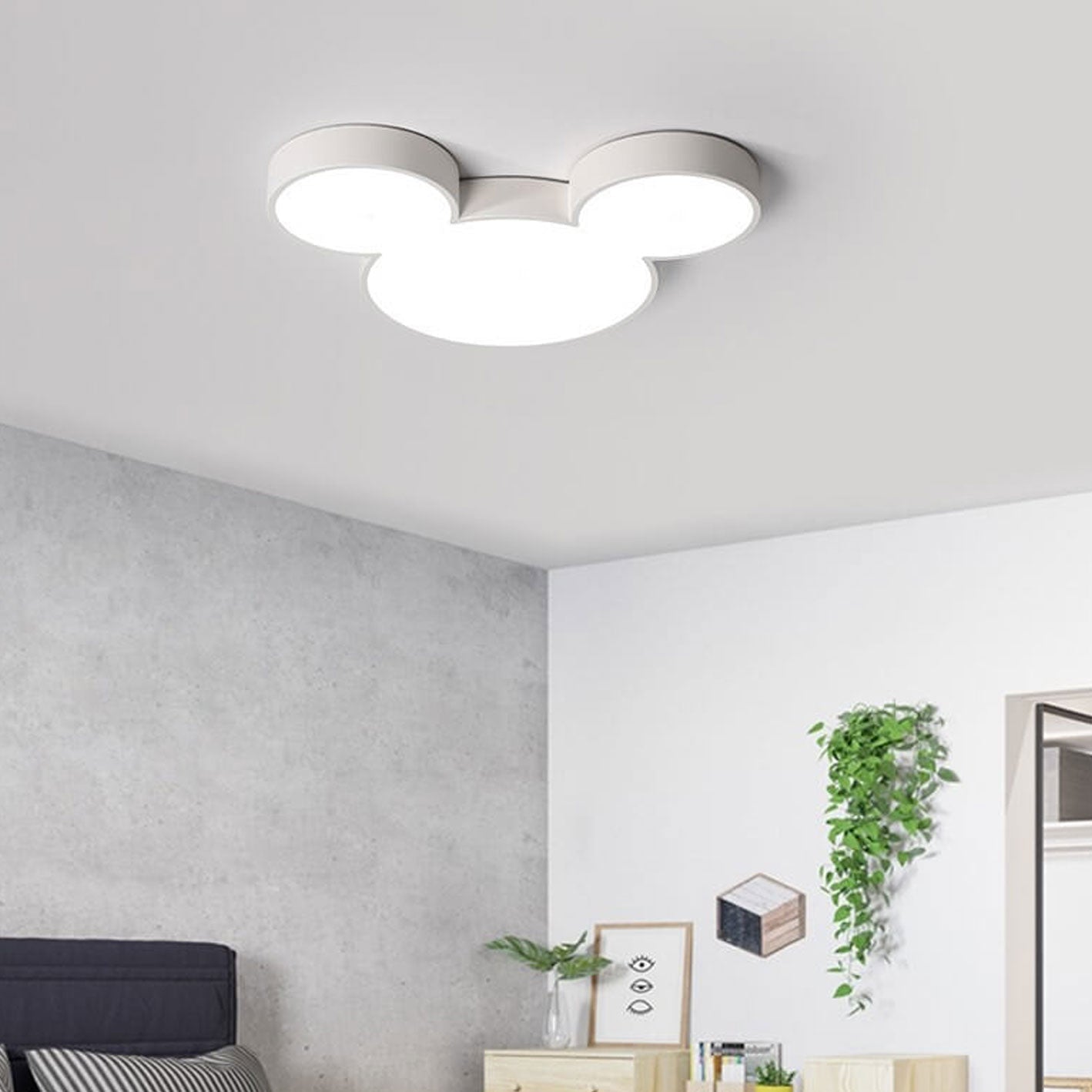 Mouse Cartoon Slim LED Flush Mount Ceiling Light Lumendat