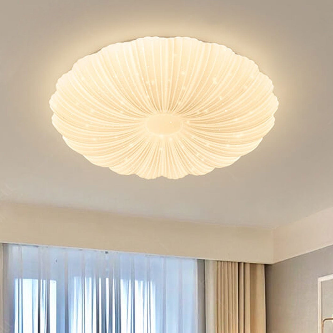 Modern Minimalist Shell Acrylic Round LED Flush Mount Ceiling Light Lumendat