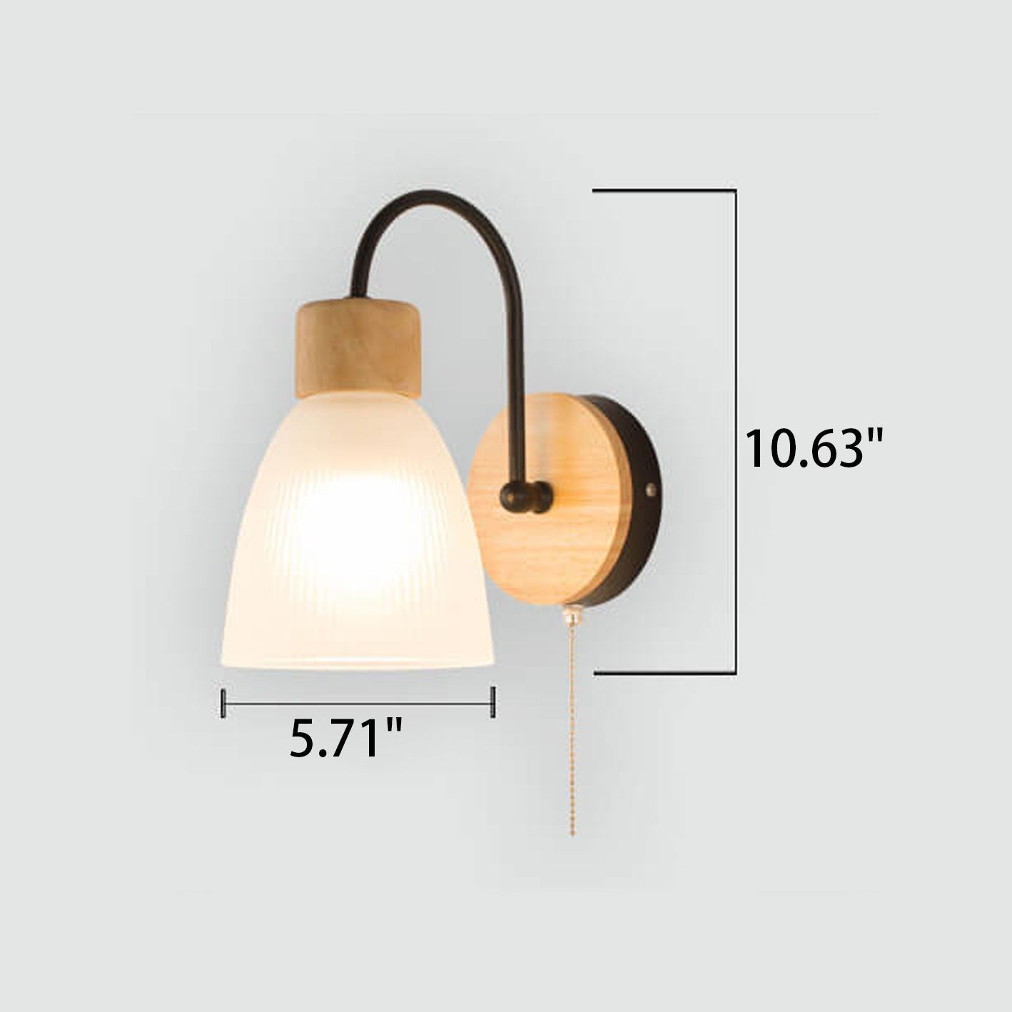 Modern Log Simple Bend Design 1-Light Wall Sconce Lamp Lumendat