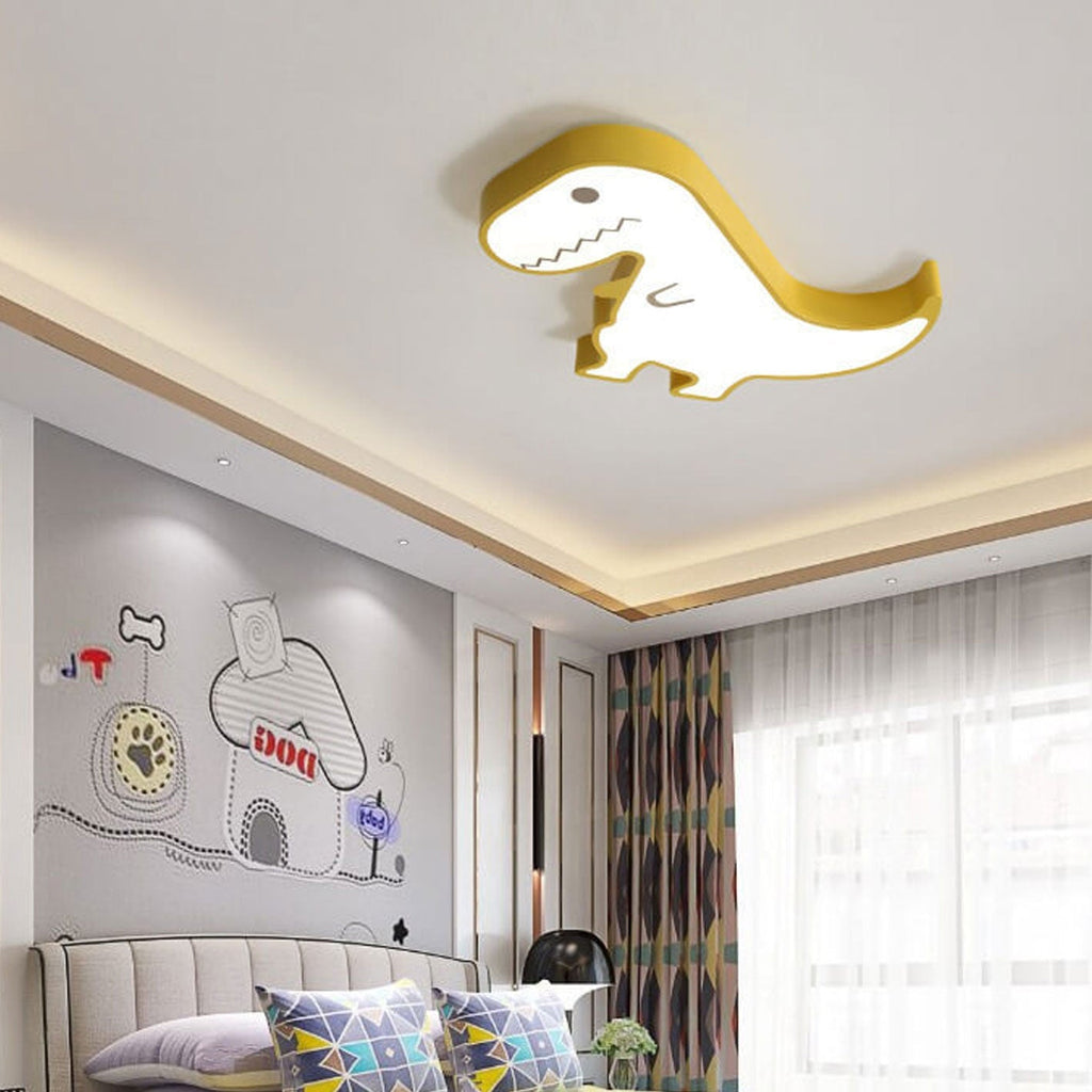 Lumendat Cartoon Creative Metal Dinosaur LED Flush Mount Ceiling Light Lumendat