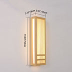 Modern Minimalist Solid Wood Acrylic Rectangular LED  Wall Sconce Lamp for Living Room