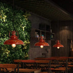 Retro Red Rust 1-light Dome Pendant Light Lumendat