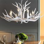 Country Style Antler Resin 6-light Chandelier – Rustic Cabin Ceiling Light Lumendat