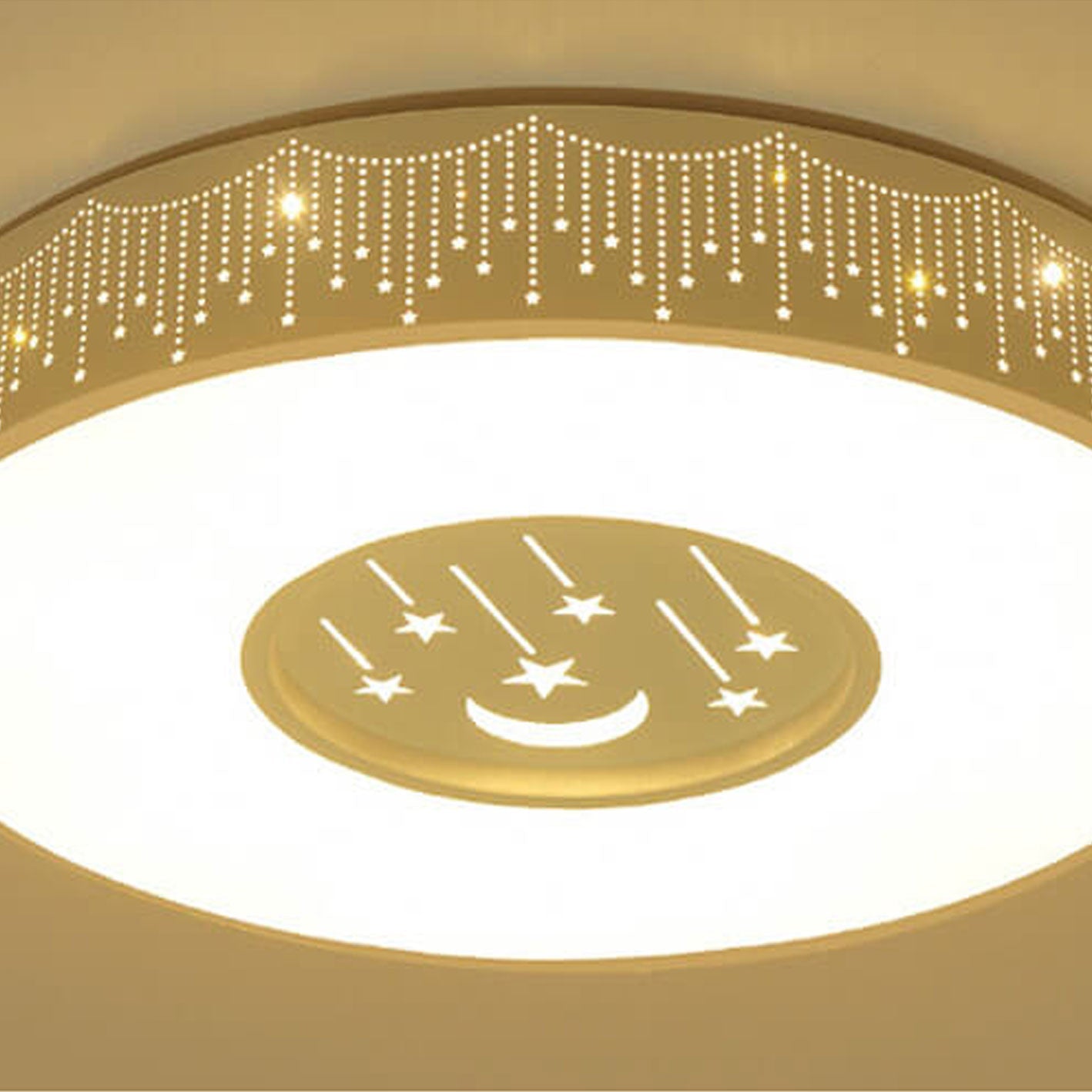 Lumendat Modern Minimalist Starry Sky Round Children's LED Flush Mount Ceiling Light Lumendat