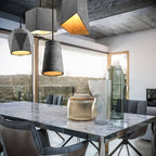 Industrial Simplicity Cement Geometric 1-light Pendant Light BulbSquare
